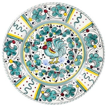 Orvieto Green Rooster Salad Plate