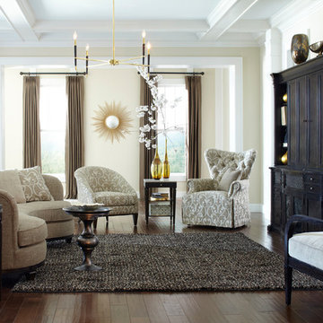 Neutral Living Room with Curved Sofa
