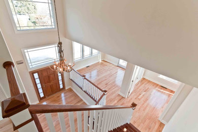 Example of a large staircase design in Providence
