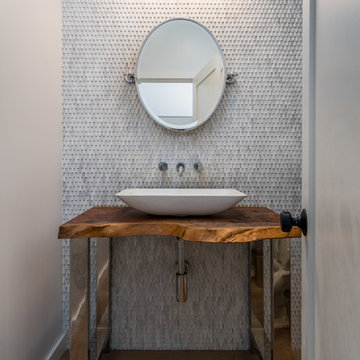 Sherman Oaks Transitional Powder Room Remodel