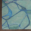 Nourison Symmetry 3'9" x 5'9" Aqua Blue Modern Indoor Area Rug
