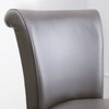 Century Gray Leather Counter Stool