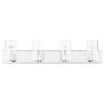 Livex Lighting - Livex Lighting 16554-05 Zurich - Four Light Bath Vanity - Mounting Direction: Up/Down  ShZurich Four Light Ba Polished Chrome CleaUL: Suitable for damp locations Energy Star Qualified: n/a ADA Certified: n/a  *Number of Lights: Lamp: 4-*Wattage:100w Medium Base bulb(s) *Bulb Included:No *Bulb Type:Medium Base *Finish Type:Polished Chrome