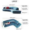 82.7" Blue Curved Sofa Upholstered Corner Chaise Sofa Velvet, Large