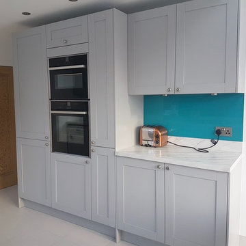 Modern matt grey shaker style kitchen