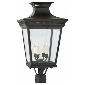 Elsinore Medium Hanging Lantern, 4-Light, Black, 26.2"H (CHO 7055BLK-CG CLZ3C)