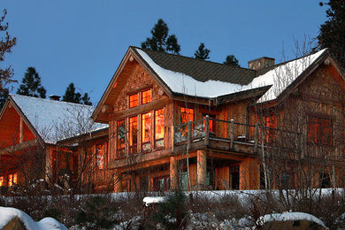 Inspiration for a rustic exterior home remodel in Seattle