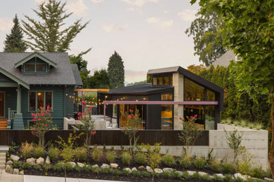 Inspiration for a contemporary exterior home remodel in Seattle