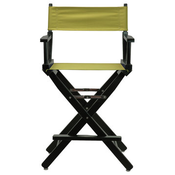 24" Director's Chair With Black Frame, Olive Canvas