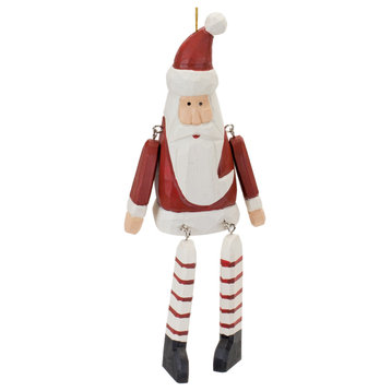 Dangle Santa Ornament, Set of 6