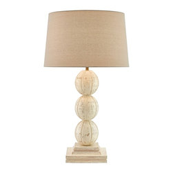Currey and Company - Currey and Company Spencer Stacked White Orbs Table Lamp - Table Lamps