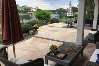 Flagstone Patio in The Woodlands