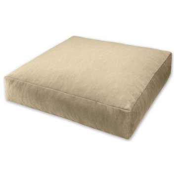 Jaxx Brio Large Décor Floor Pillow / Yoga Cushion, Microvelvet, Camel