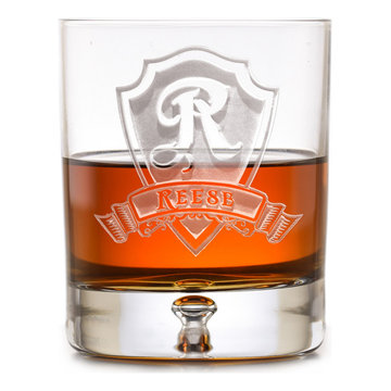 Custom Engraved Barware Glasses, Personalized Home Bar Glassware