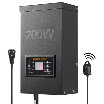 VEVOR 200W Low Voltage Landscape Transformer with Timer and Photocell Sensor