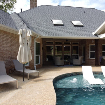 Poolside Outdoor Living Space Makeover in Grapevine, TX