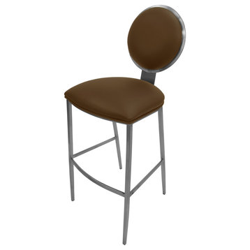 535 Stainless Steel Bar Stool 26" 30" Extra Tall  35", Brown, 30"