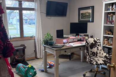 Mid-sized eclectic home office photo in Other