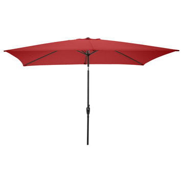 Pure Garden 10' Rectangular Patio Umbrella, Red
