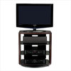 BDI Valera Single Wide 4 Shelf Swivel TV Stand in Espresso Oak