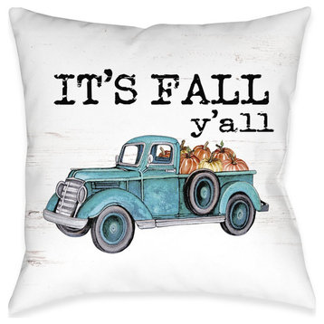 It's Fall Y'all Outdoor Decorative Pillow, 18"x18"