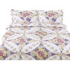 Wisteria Roses Patchwork Quilt Set, King