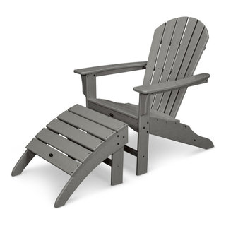 Cape Cod Shellback 2 Piece Adirondack Seating Set Transitional Adirondack Chairs by POLYWOOD Houzz