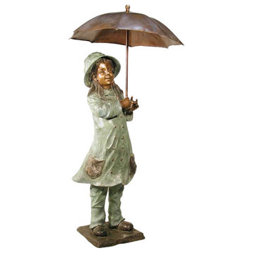 Girl Under an Umbrella, Spillover Fountain Design