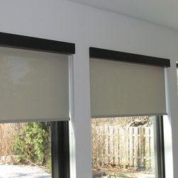 Motorized Sunscreen Roller Shades - Transitional Home - Oakville - Roller Shades