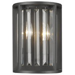 Z-lite - Z-Lite 439-2S-BRZ Two Light Wall Sconce Monarch Bronze - Clean lines of gleaming crystal bevels create the contemporary styling of the Monarch family. These fixtures are available in luxurious brushed nickel or rich bronze colors and many sizes are available to suit your room.