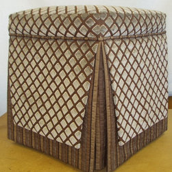 Custom Skirted Ottoman - Footstools And Ottomans