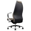 Wrigley Modern Adjustable Executive Chair Dark/Light Grey Top Grain Leather