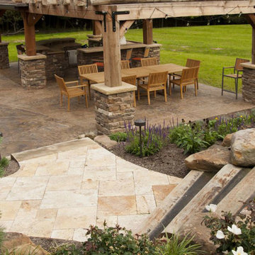 2 Sided Hand Hewn Beams - Patio Space