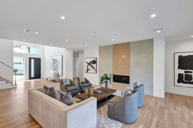 Example of a trendy living room design