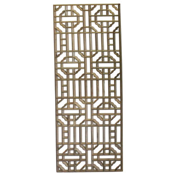 Rectangular Raw Plain Wood Geometric Pattern Wall Panel Hws746