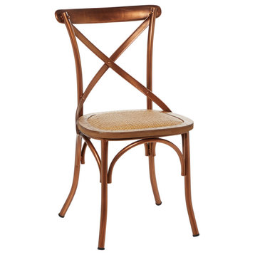 Farmhouse Copper Metal Dining Chair 89551
