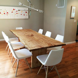 Salvaged Silver Maple Live Edge Dining Table - Dining Tables