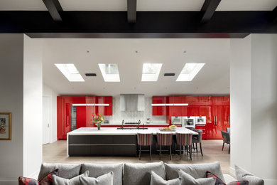 Inspiration for a contemporary kitchen remodel in Calgary