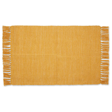 DII Honey Gold And Off White 2-Tone Ribbed Rug 2x3'