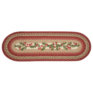 Cranberries Oval Patch Runner 13"x36"