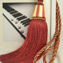 9 Colors QYM32 Polyester Curtain Tassel Tie Backs in Red Color - Window Treatment Accessories
