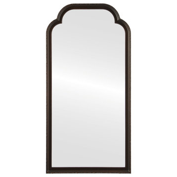 Angelina Framed Full Length Mirror, Clover Cathedral, 23.6x47.6, Rubbed Bronze