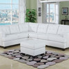 3-Piece Platinum Collection White Bonded Leather Sectional Sofa