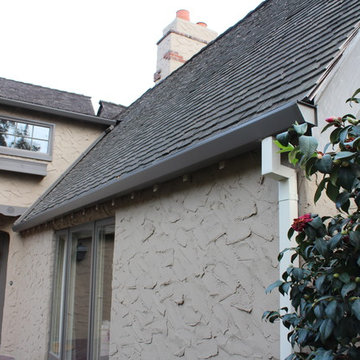 1920s Home in San Marino California, Angle Faced Gutter with Smooth Downspouts