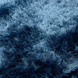 Nora Berry Blue Shaggy Area Rug - Floor Rugs
