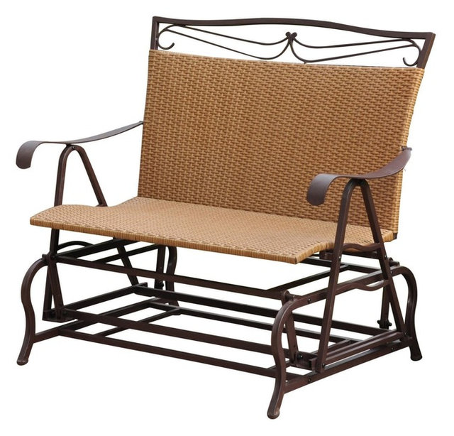 International Caravan Valencia Iron Patio Double Glider Honey International Caravan Valencia Iron Patio Double Glider Honey