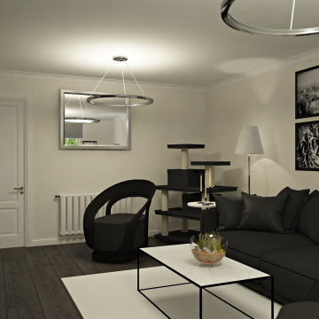Redesign of the Living Room in Scandinavian Style