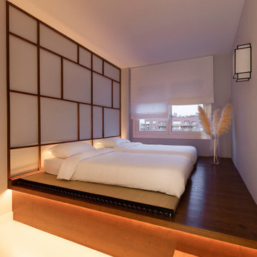 Después habitación estilo "Japandi"