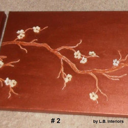 Artwork Branch 3D Triptych - Bronze Metallic - Paintings