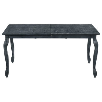 Birdsong French Country Wooden Expandable Dining Table, Gray